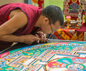 Tibetan monks visit UTSA Institute of Texan Cultures, share their traditions