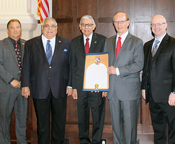 Bexar County Commissioners honor UTSA’s Jude Valdez