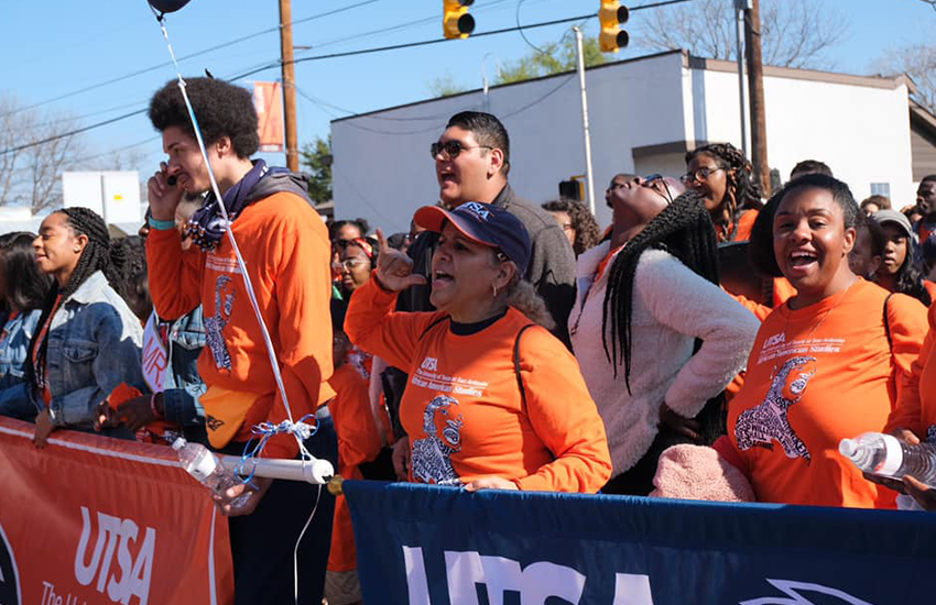 Roadrunners attend the 2020 Martin Luther King Jr. Day March in San Antonio