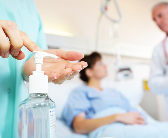 Faculty make hand sanitizer for front line health care providers