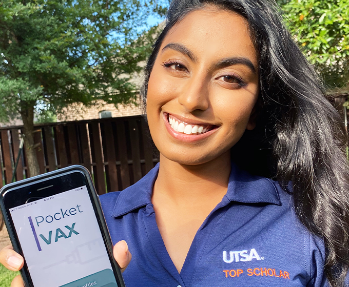 Honors College student develops vaccination tracker app