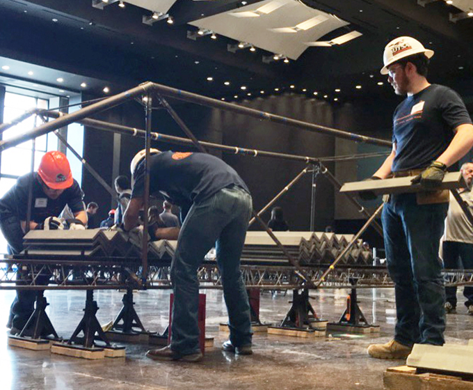 Engineering team takes first in steel bridge competition