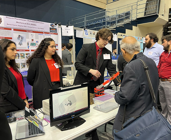 Students’ solutions to real-world problems on display at UTSA Tech Symposium