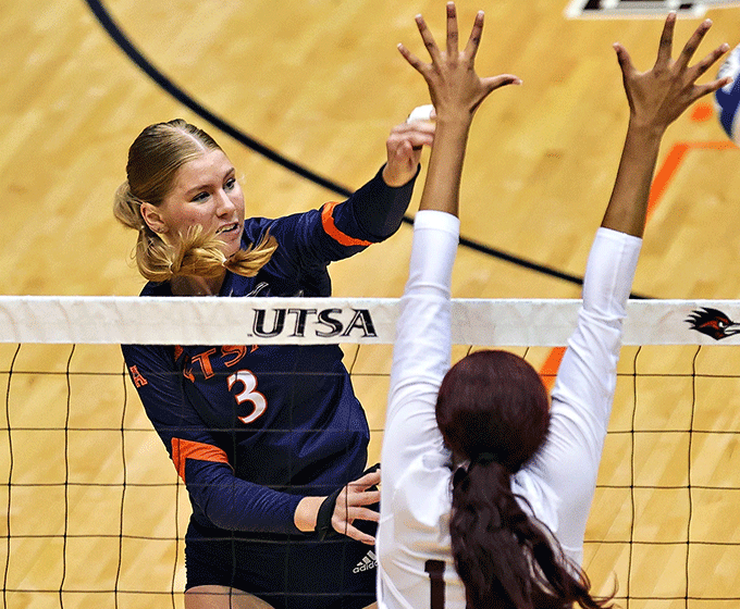 UTSA Volleyball’s Soerensen balances volleyball career and neuroscience research