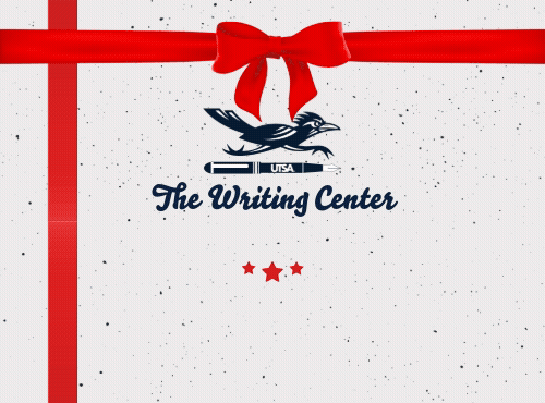 A presenter standing in front of a whiteboard wall with writing on it, surrounded by 4 students.